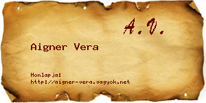 Aigner Vera névjegykártya